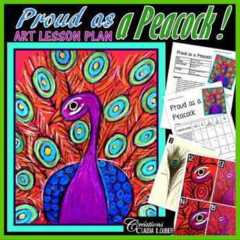 Preview of Art Lesson Plan: Proud as a Peacock