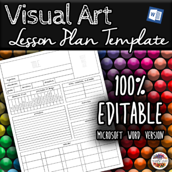 Preview of Art Lesson Plan Template (Word)
