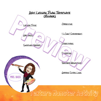 Preview of Art Lesson Plan Template