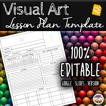 Preview of Art Lesson Plan Template (Google Slides)