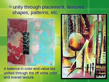 Art Lesson Powerpoint based on Color & Unity (2 different projects)