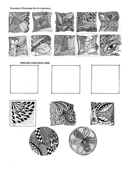 How to Zendoodle a Tile - Step By Step Zentangle Tutorial 