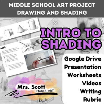 Preview of Art Lesson & Project - Intro to Shading - 6/7/8 - Google Drive Folder