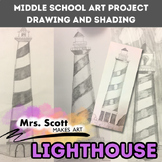 Art Lesson/ Project - Shading Lighthouse- 6/7/8 - Google D