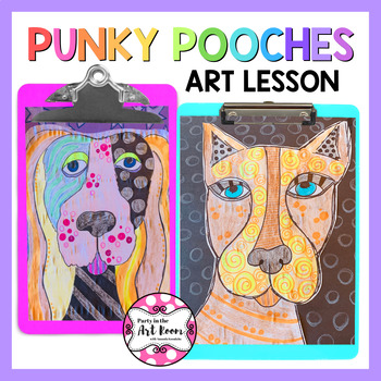 Preview of Art Activity - Punky Pooches Dog Art Project for Kids