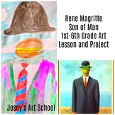 Art Lesson Rene Magritte Son of Man Grade 1st to 6th Grade