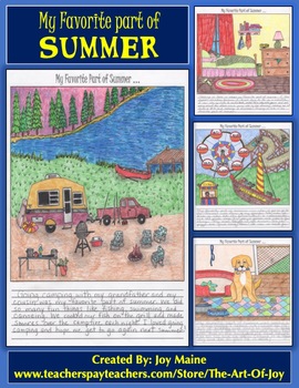 Art Lesson: Summer Favorite by The Art of Joy | Teachers Pay Teachers