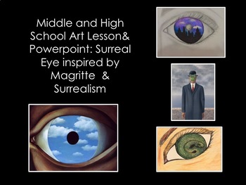 Preview of Middle and High School Art Lesson-Surreal Eye Bundle