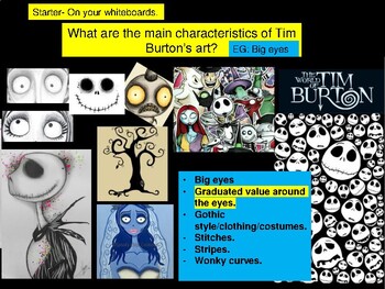 Preview of Art Lesson- Tim Burton.