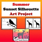 Summer Art Project Sunset Silhouettes, Fall Art Activities