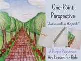 Art Lesson for Kids: One-Point Perspective, "Just a Walk i