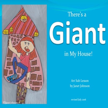 cover of a lesson plan about imaginary giants for art subs