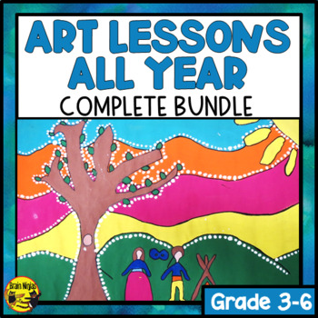 Preview of Art Lessons Bundle | Elementary Art Projects | Classroom Art | Easy Art Projects