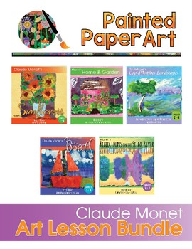 Preview of Art Lessons: Claude Monet Inspired Lessons Bundled for Grades 1-5