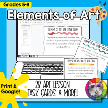 Art Lessons: Elements of Art & Principles of Design Workbook & Task ...