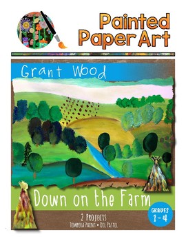 Preview of Art History Lessons: Grant Wood Down on the Farm and Fall Corn Shocks