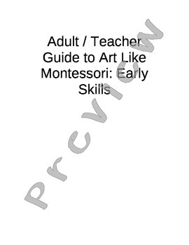 Preview of Art Like Montessori 1: Early Skills