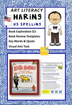 Preview of Art Literacy Haring - The Boy Who Just Kept Drawing - US Spelling