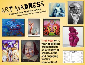 Preview of Art Madness: Full or Half year Unit w/16 Presentations in Google Slides