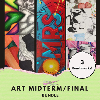 Preview of Art Midterm/Final BUNDLE -Middle School & High School