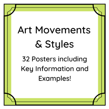 Preview of Art Movements and Styles - 32 Art History Posters!