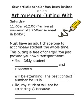 art museum field trip lesson plan
