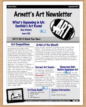 Preview of Art Newsletter Template