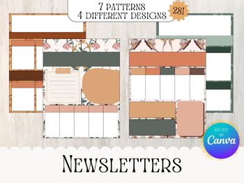 Preview of Art Nouveau Newsletters to Email, Autumn Fall Weekly Updates, Canva Newsletter