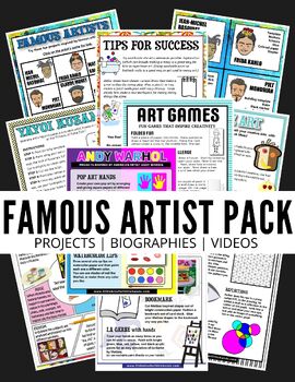 Preview of Art Pack: Explore Famous Artists