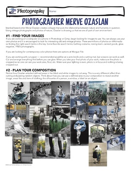 Preview of Art Photography Collage Merve Özaslan Worksheet Activity Lesson Prompt Challenge