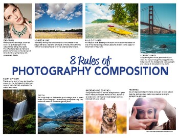 Preview of Art Photography Photo — 8 Rules of Composition — Poster 8.5 x 11 Handout