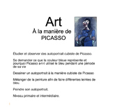 Interactive Notebook Art Picasso Période Bleue