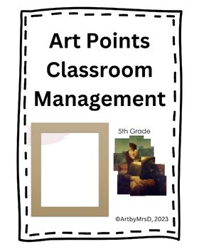 Preview of Art Points Classroom Management Virtual Puzzle