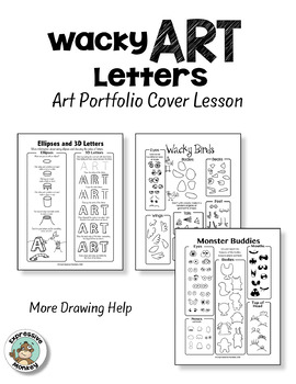 Art Portfolio Cover Lesson Wacky Art Letters Birds And Monsters