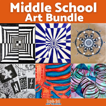 Preview of Art Project Lesson Bundle for Middle School Art Curriculum - High School Art