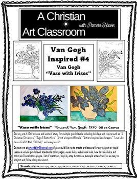 Preview of Art Project Lesson Plans Van Gogh's "Vase with Irises" w/Close Read