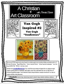 Preview of Art Project Lesson Van Gogh's "Sunflowers" w/Close Read