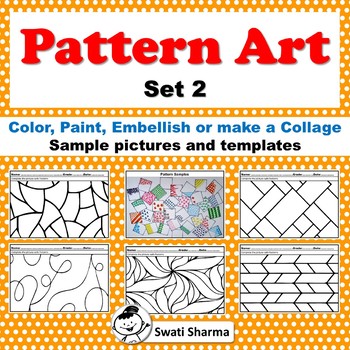 Preview of 39 Pattern Art, Pop Art Coloring Pages, Art Activities, Art Sub Plan, Set 2