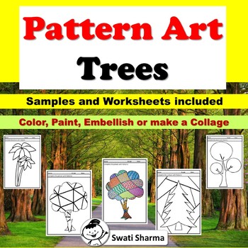 Preview of 20 Spring, Fall Art Project Pattern/Pop Art Trees, Trees Coloring Pages