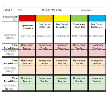 Preview of Art Project Planner and Notes Editable
