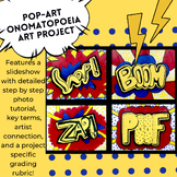 Art Project Primary Color Pop Art Onomatopoeia Compositions!