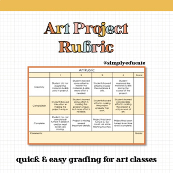 Preview of Art Project Rubric