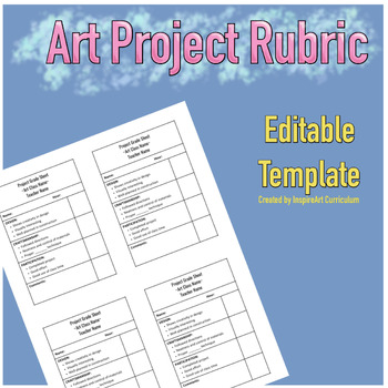 Preview of Art Project Rubric Template