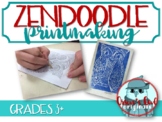 Zendoodle/Zentangle Line Printmaking Art Project