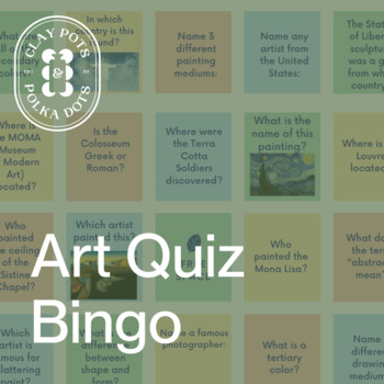 Preview of Art Quiz Bingo