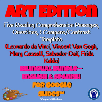 Preview of Art Reading Passages and Questions Bilingual Bundle for Google Slides™