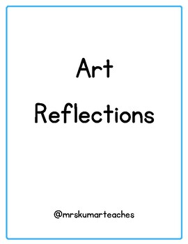 Preview of Art Reflection *Ontario Curriculum
