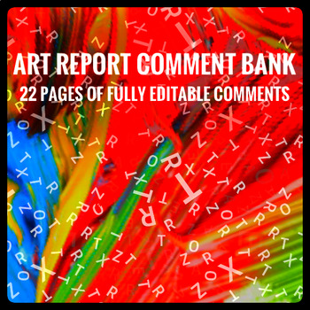 Preview of Art Report Comment Bank