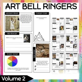 Preview of Art Room Bell Ringers | 80 prompts | Volume 2