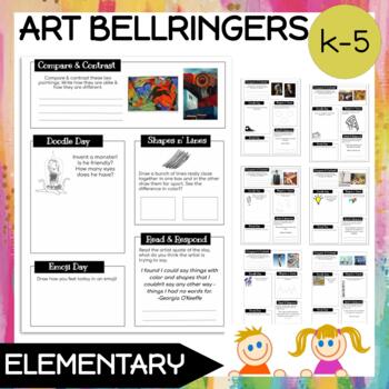 Preview of Bell Ringers: 65 Prompts EDITABLE TEMPLATE (ELEMENTARY)